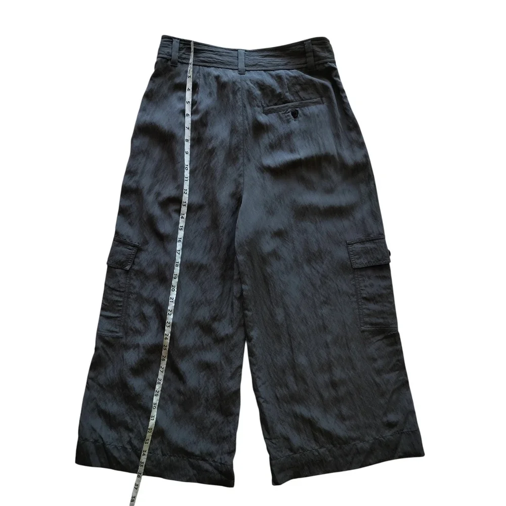 Madewell Women's Thunder Cloud The Harlow Wide Leg Cargo Pants Size 6 - Picture 9 of 13